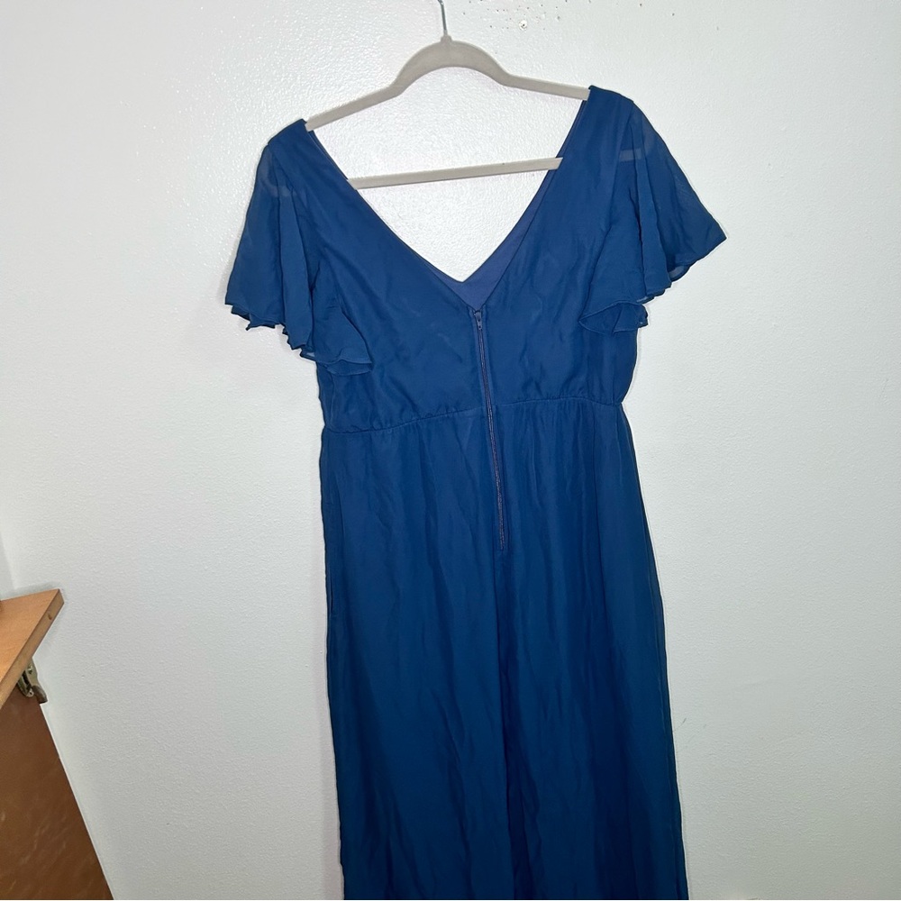 Birdy Grey blue ruffle sleeve bridesmaids dress - Picture 5 of 6